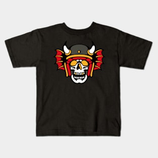 Skull biker devil Kids T-Shirt